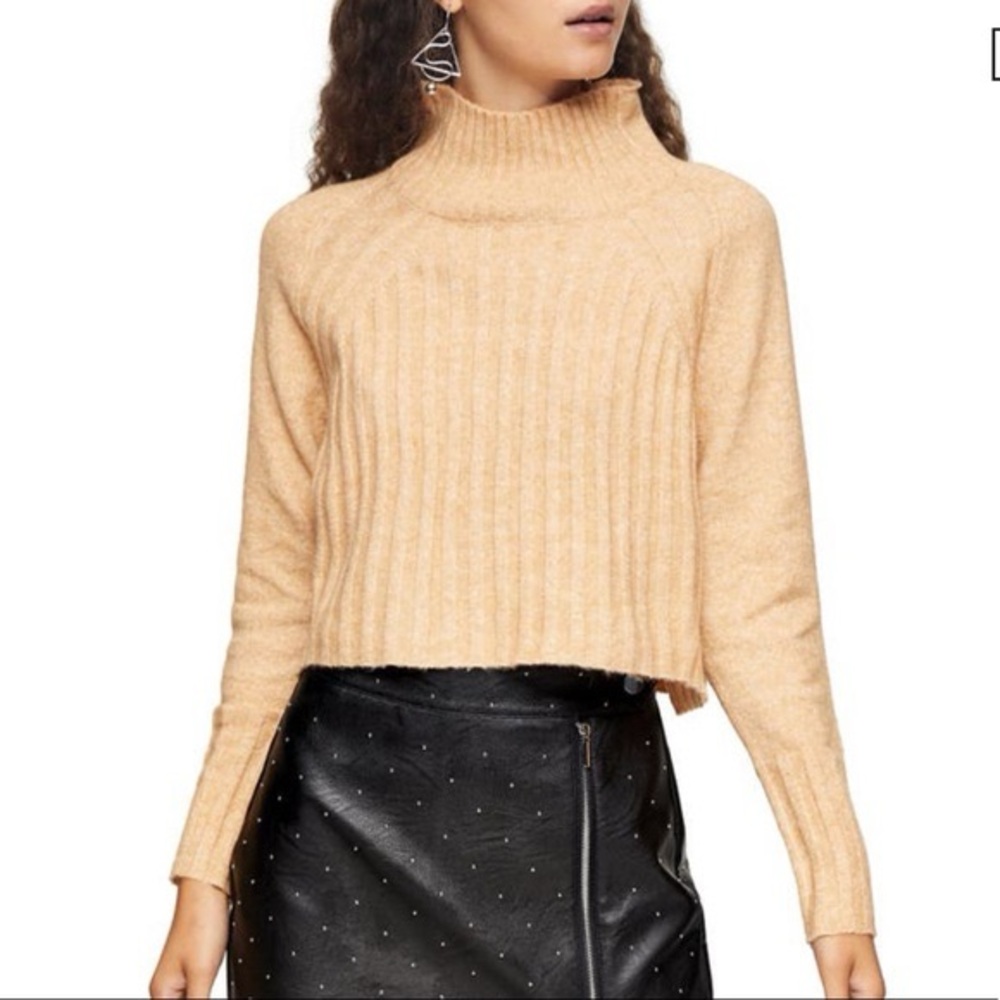 Topshop | Tan Knit Sweater